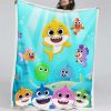 Babyhai-Familie 01 Decke - Fleecedecke