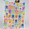 Babyhai-Familie 02 Decke - Fleecedecke