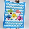 Babyhai-Familie 03 Decke - Fleecedecke