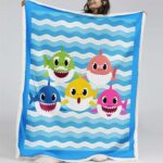 Babyhai-Familie 03 Decke – Fleecedecke