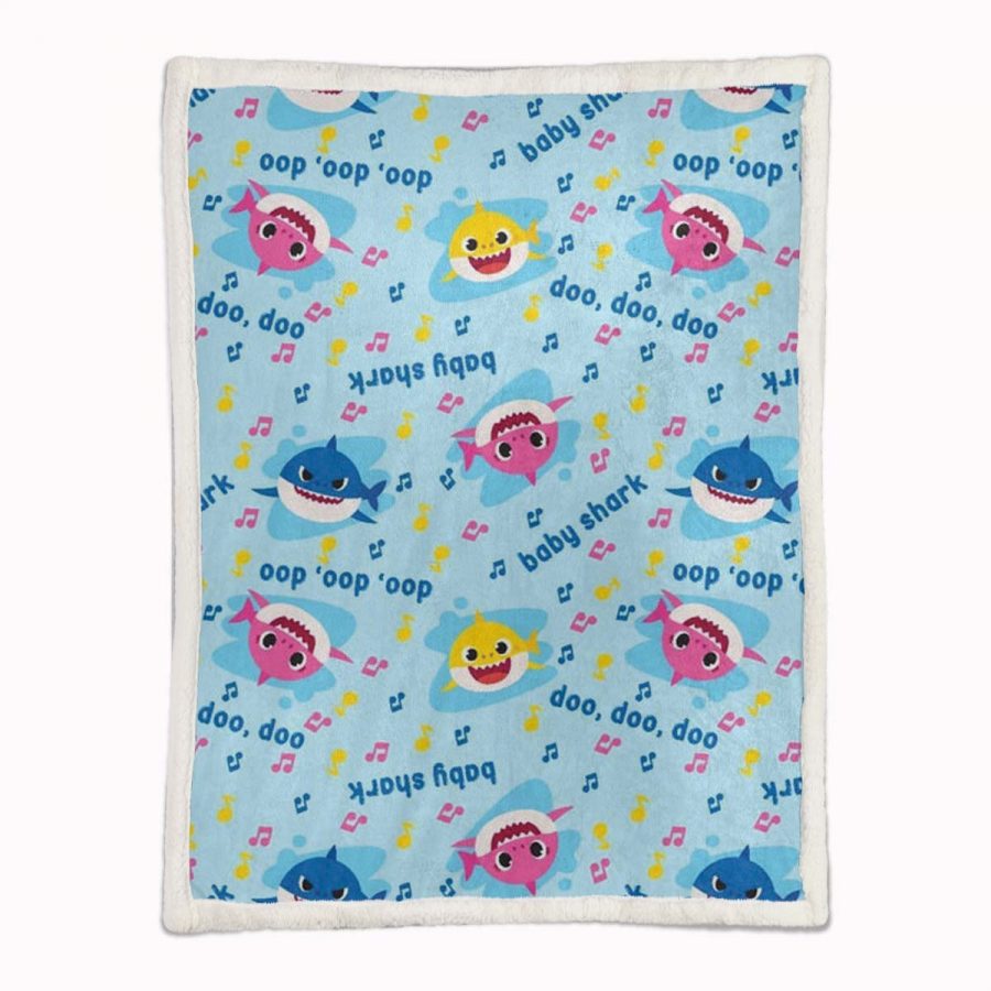 Baby Shark Familie, doo doo doo Decke - Fleecedecke – Bild 2