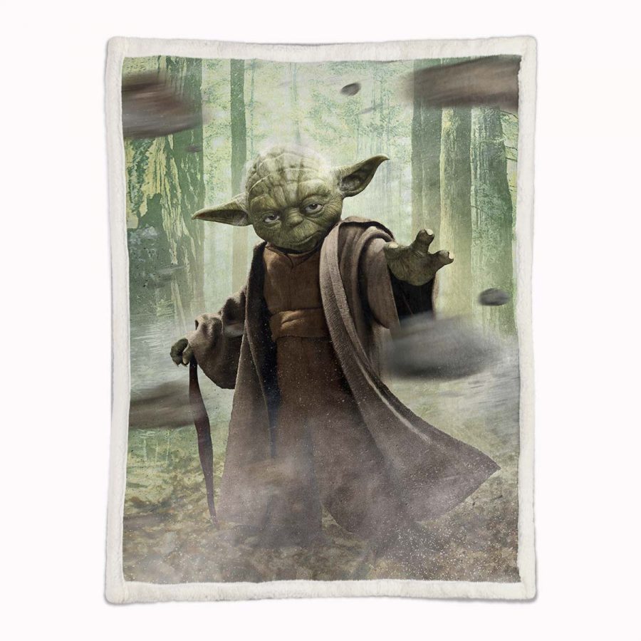 Baby Yoda süß in Star Wars 10 Decke - Fleecedecke – Bild 2