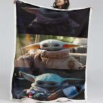 Baby Yoda süß in Star Wars 11 Decke – Fleecedecke