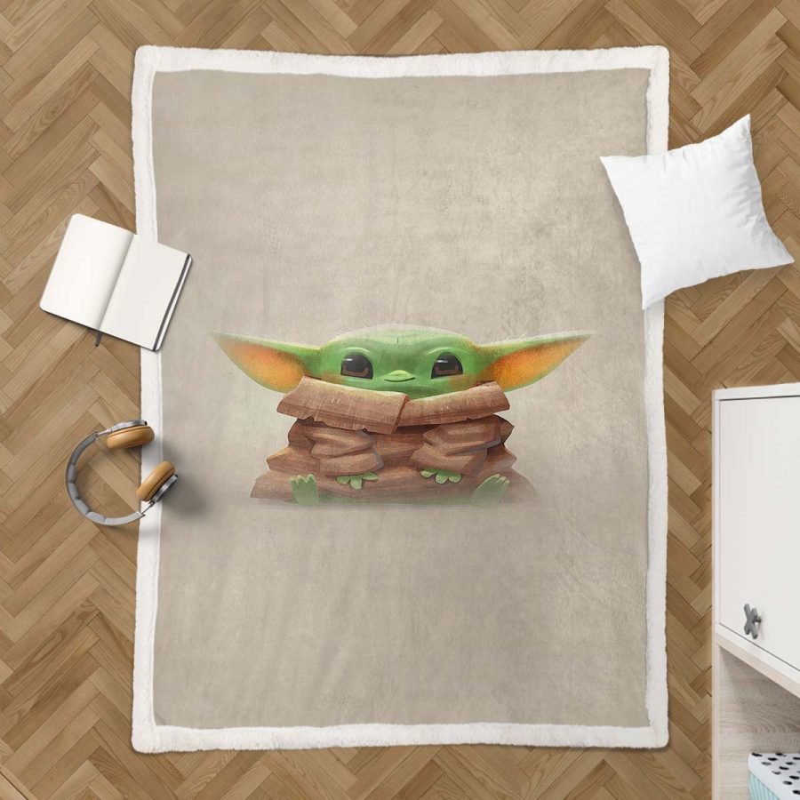 Baby Yoda süß in Star Wars 2 Decke - Fleecedecke – Bild 3