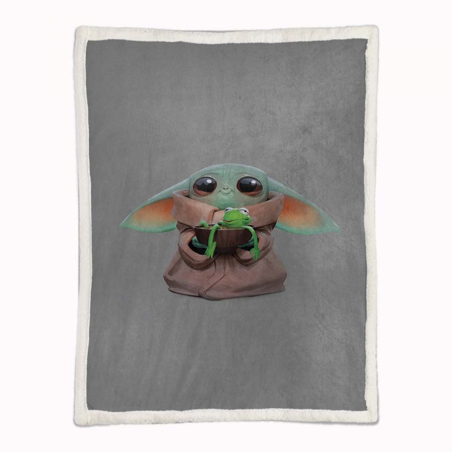 Baby Yoda süß in Star Wars 3 Decke - Fleecedecke – Bild 2