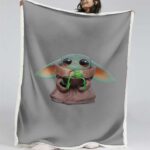 Baby Yoda süß in Star Wars 3 Decke – Fleecedecke