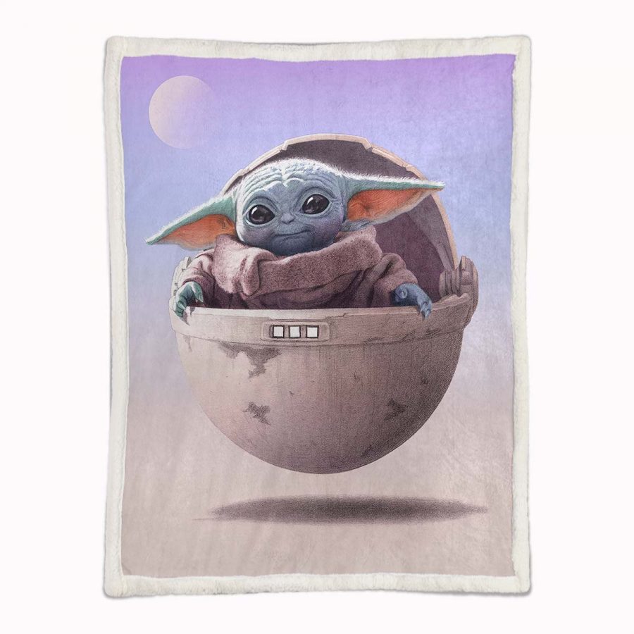 Baby Yoda süß in Star Wars 4 Decke - Fleecedecke – Bild 2
