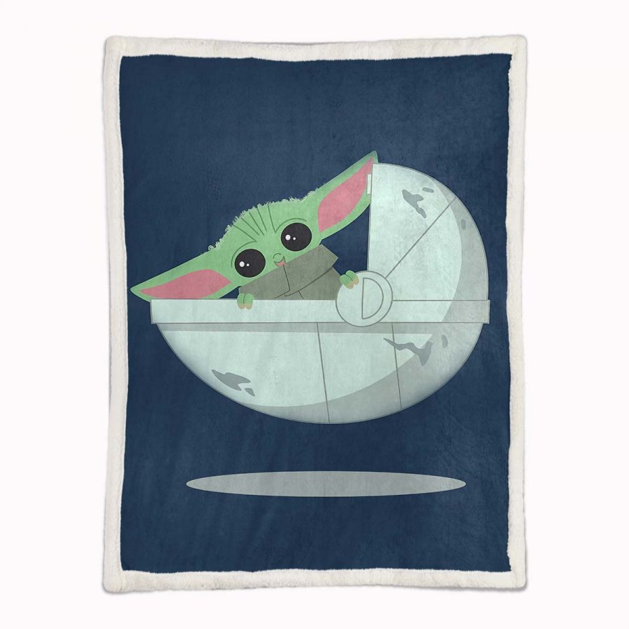 Baby Yoda süß in Star Wars 6 Decke - Fleecedecke – Bild 2