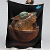 Baby Yoda süß in Star Wars 8 Decke - Fleecedecke