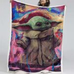 Baby Yoda süß in Star Wars 9 Decke – Fleecedecke