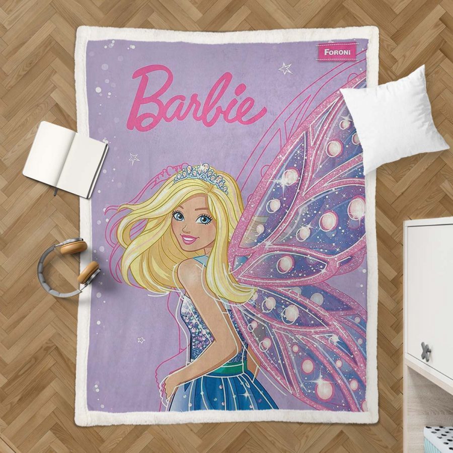 Barbie-Schmetterling Decke - Fleecedecke – Bild 3