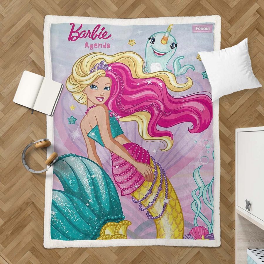 Barbie Meerjungfrau Decke - Fleecedecke – Bild 3