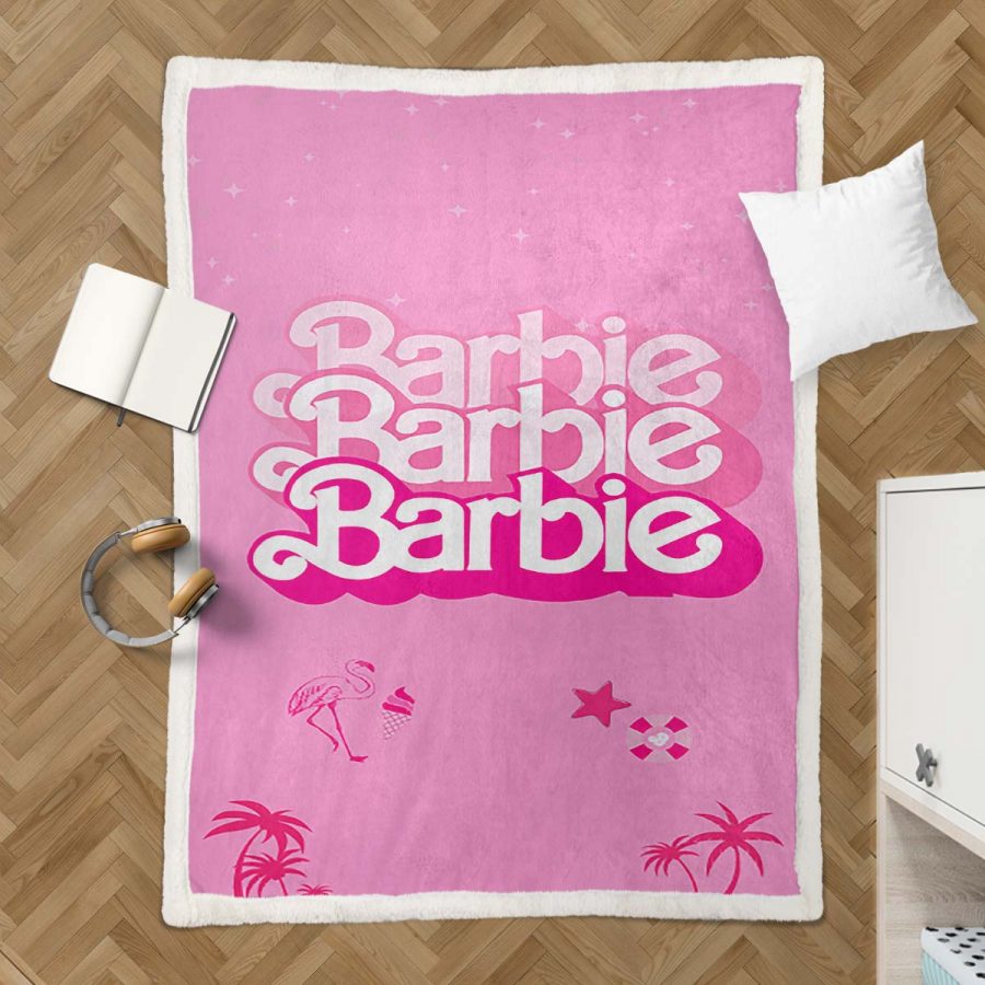 Barbie Rosa Süß 2 Decke - Fleecedecke – Bild 3