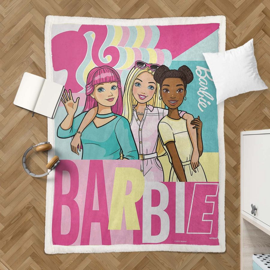 Barbie Drei Mädchen Decke - Fleecedecke – Bild 3