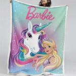 Barbie und das Einhorn 2 Decke – Fleecedecke