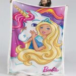 Barbie und Einhorn Decke – Fleecedecke