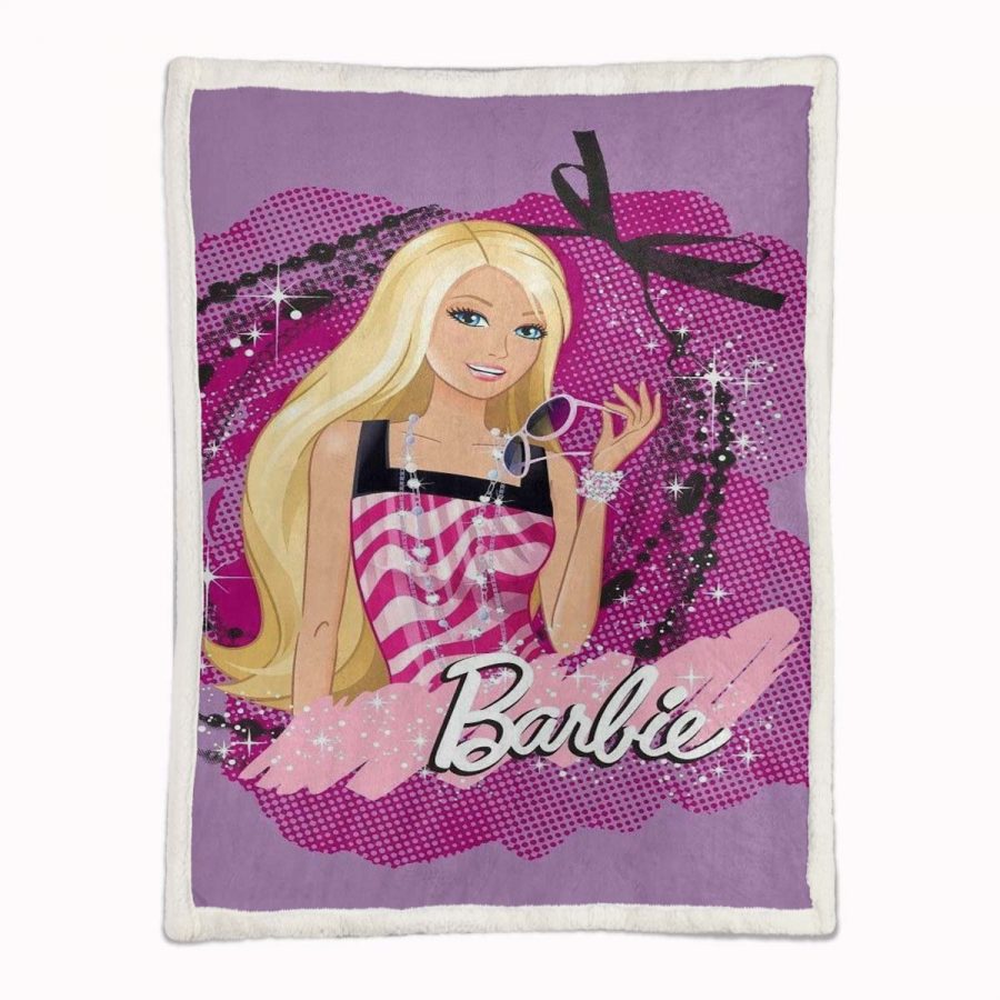 Barbie gelb süß Decke - Fleecedecke – Bild 2