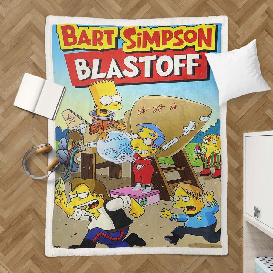 Bart Simpson Blastoff Decke - Fleecedecke – Bild 3
