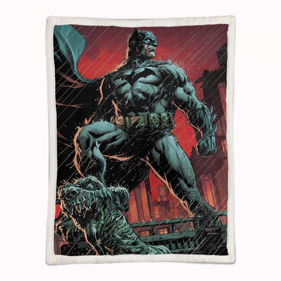 Batman-Held in dunkler Nacht 03 Decke - Fleecedecke – Bild 2