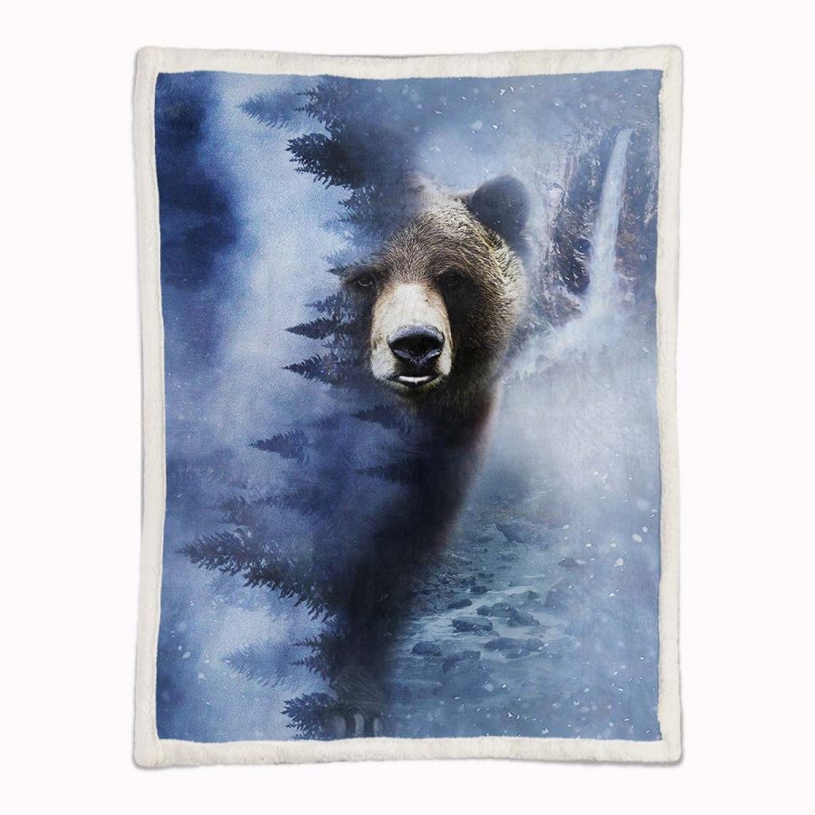 Bär Tier Decke - Fleecedecke – Bild 2