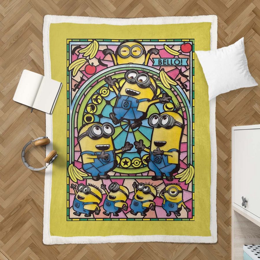 Bello Minions mit Banane Decke - Fleecedecke – Bild 3