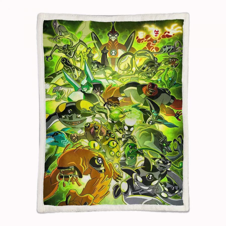 Ben 10 Alle Charaktere 02 Decke - Fleecedecke – Bild 2
