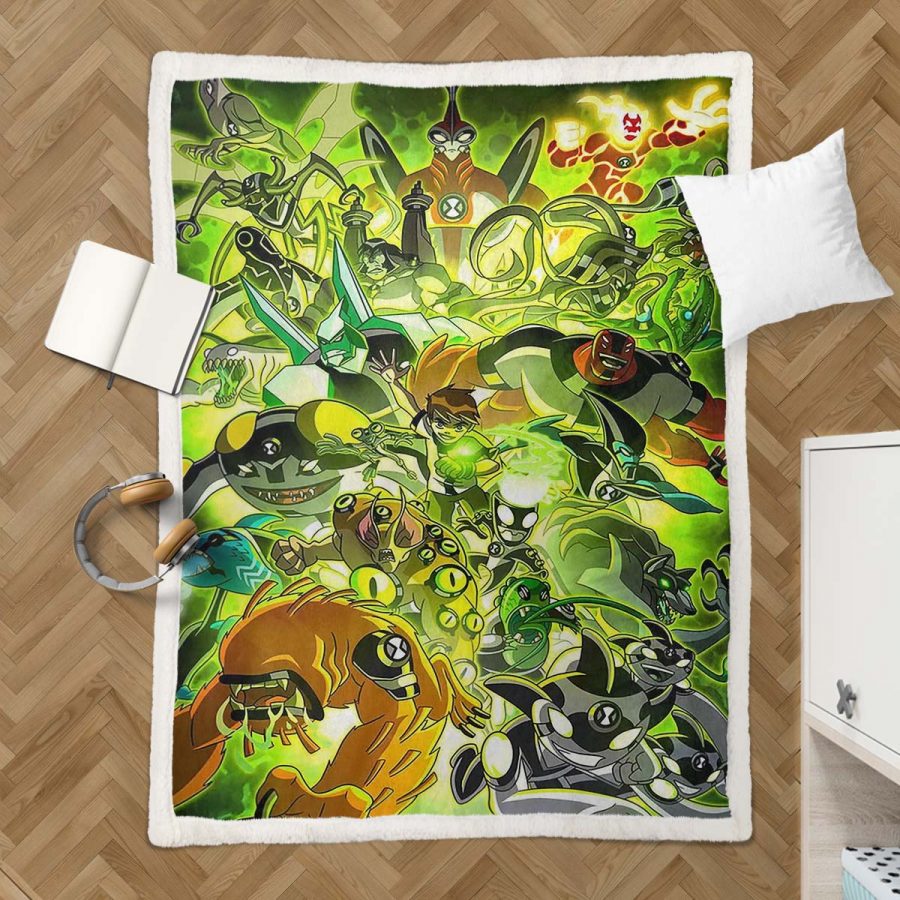 Ben 10 Alle Charaktere 02 Decke - Fleecedecke – Bild 3