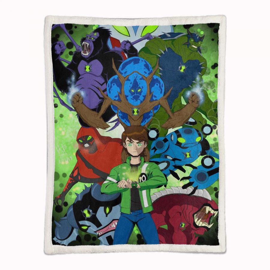 Ben 10 Alle Charaktere 03 Decke - Fleecedecke – Bild 2