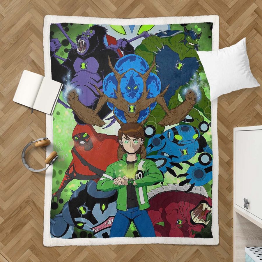 Ben 10 Alle Charaktere 03 Decke - Fleecedecke – Bild 3