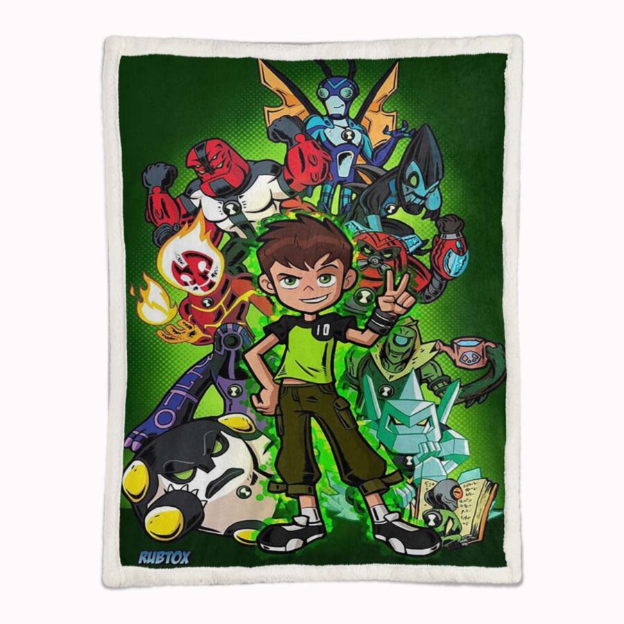 Ben 10 Alle Charaktere 09 Decke - Fleecedecke – Bild 2