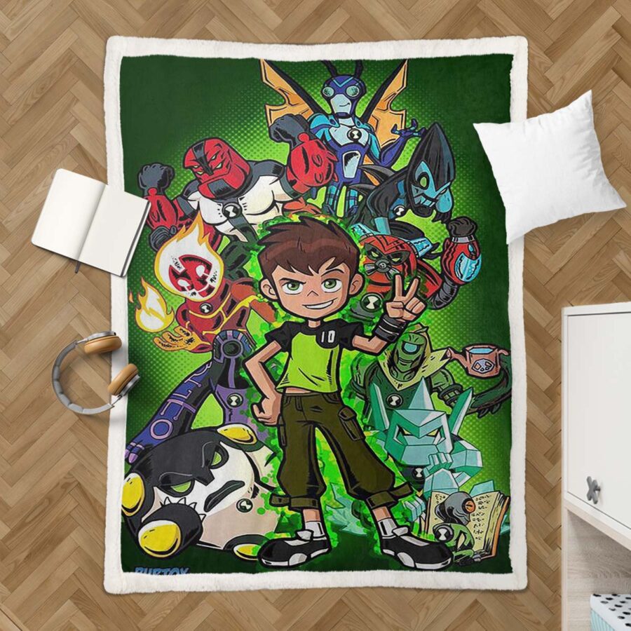 Ben 10 Alle Charaktere 09 Decke - Fleecedecke – Bild 3