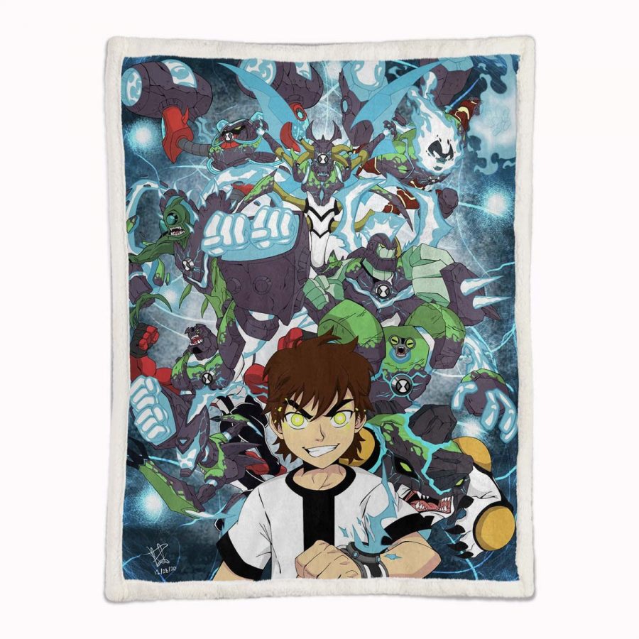 Ben 10 Alle Charaktere 12 Decke - Fleecedecke – Bild 2