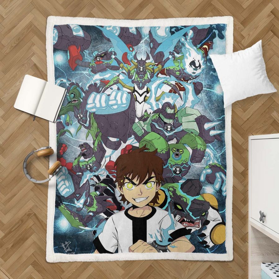 Ben 10 Alle Charaktere 12 Decke - Fleecedecke – Bild 3