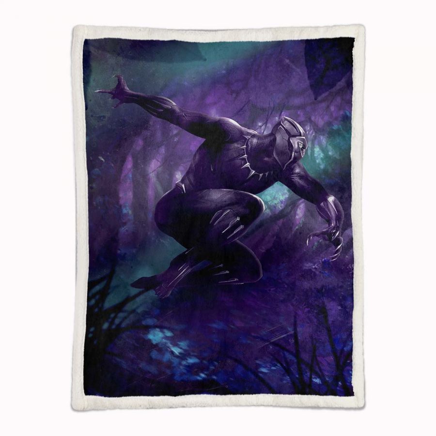 Black Panther Marvel 01 Decke - Fleecedecke – Bild 2