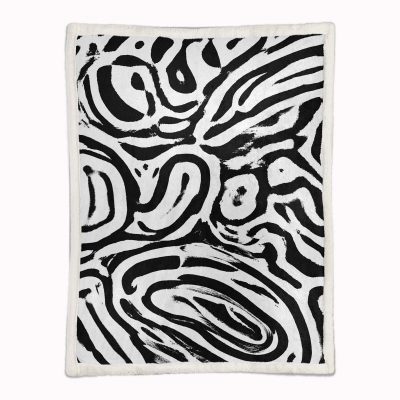 Alternative view of Schwarz-weißes Zebramuster Decke - Fleecedecke