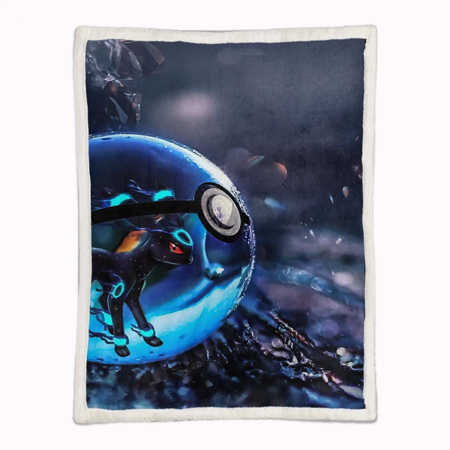 Blauer Entwicklungen-Pokeball Pokemon Decke - Fleecedecke – Bild 2