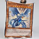 Blaue Augen Leuchtender Drache Retro Pack Decke – Fleecedecke
