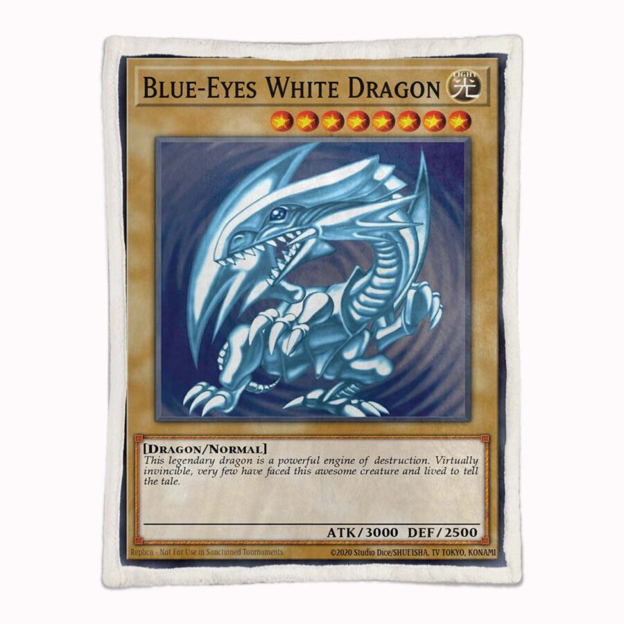 Blaue Augen, weißer Drache, dunkle Duellgeschichten Decke - Fleecedecke – Bild 2