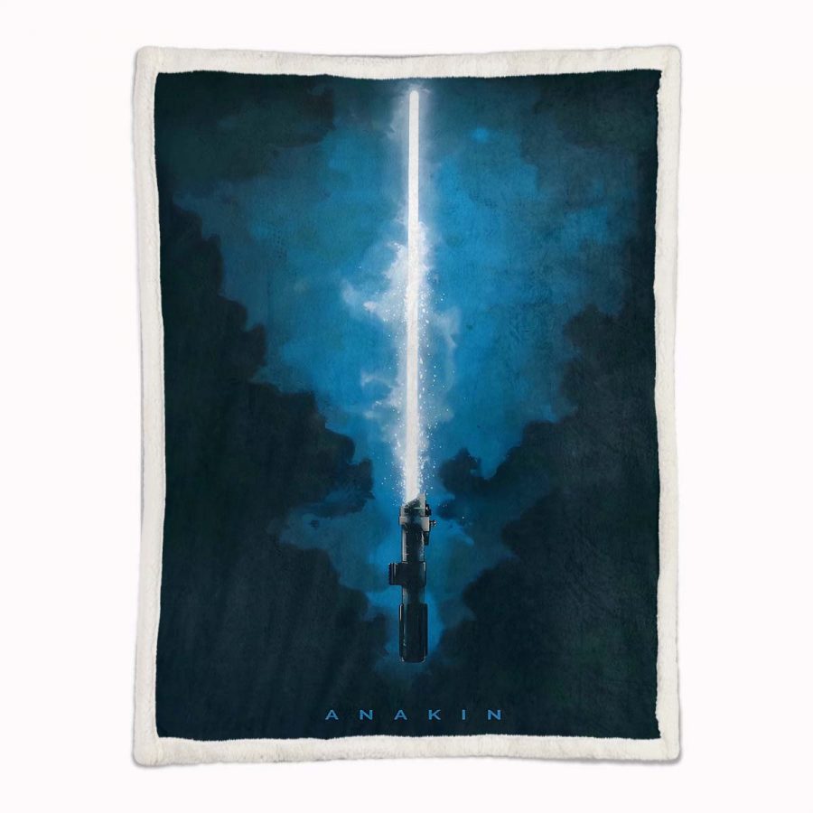 Blaues Lichtschwert Decke - Fleecedecke – Bild 2