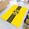 Borussia Dortmund BVB Schwarz kariert gelber Hintergrund Teppich