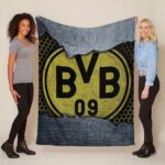 Borussia Dortmund BVB Metallrahmen Style Fleecedecke – Decke