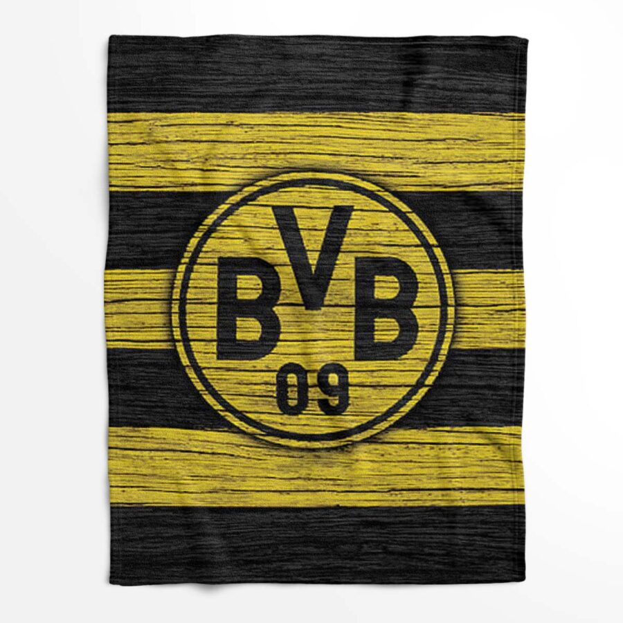 Borussia Dortmund BVB Holz Fleecedecke - Decke – Bild 2