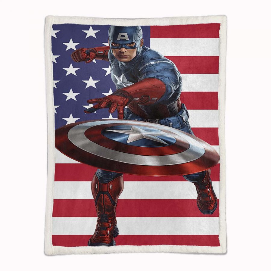 Captain America 01 Decke - Fleecedecke – Bild 2