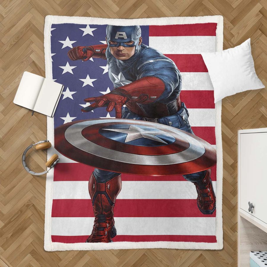 Captain America 01 Decke - Fleecedecke – Bild 3