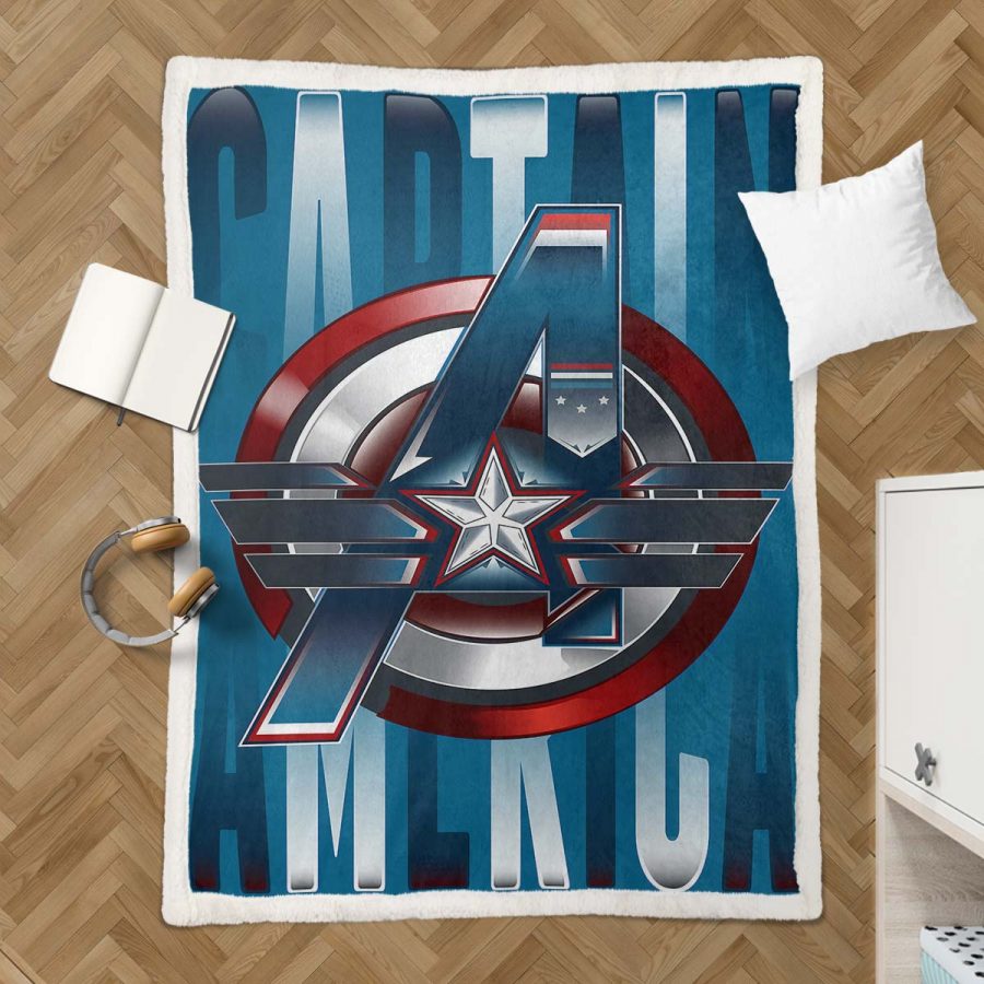 Captain America 04 Decke - Fleecedecke – Bild 3