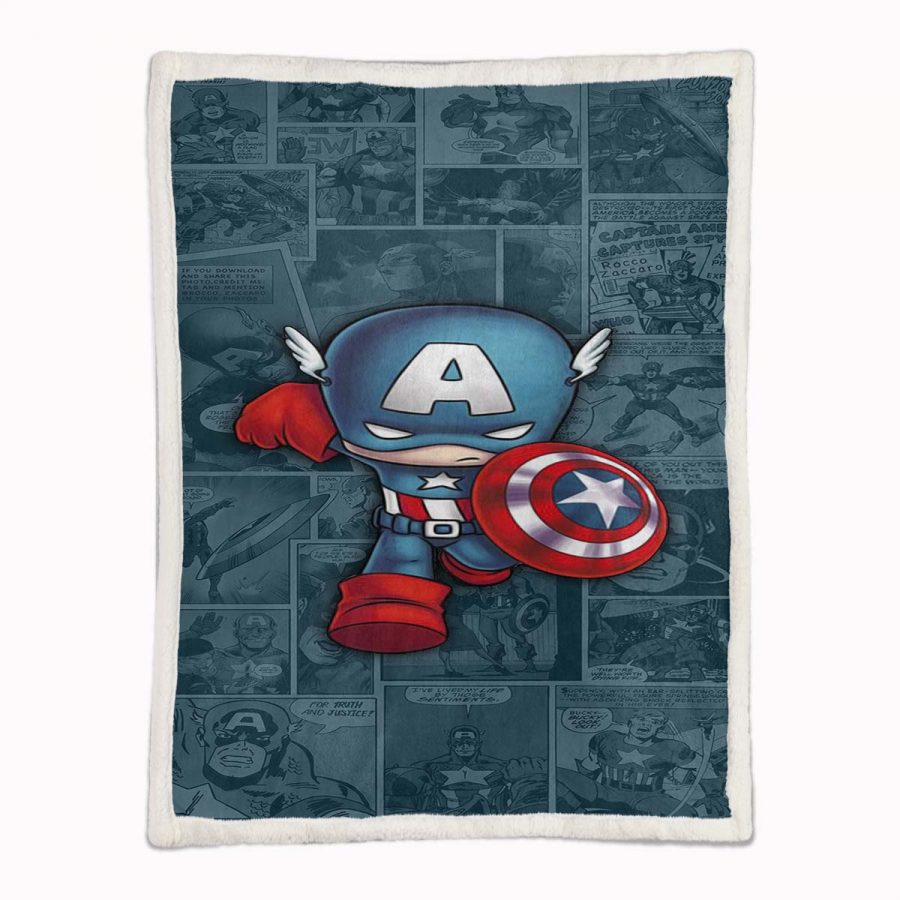 Captain America 06 Decke - Fleecedecke – Bild 2