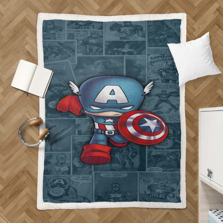 Captain America 06 Decke - Fleecedecke – Bild 3