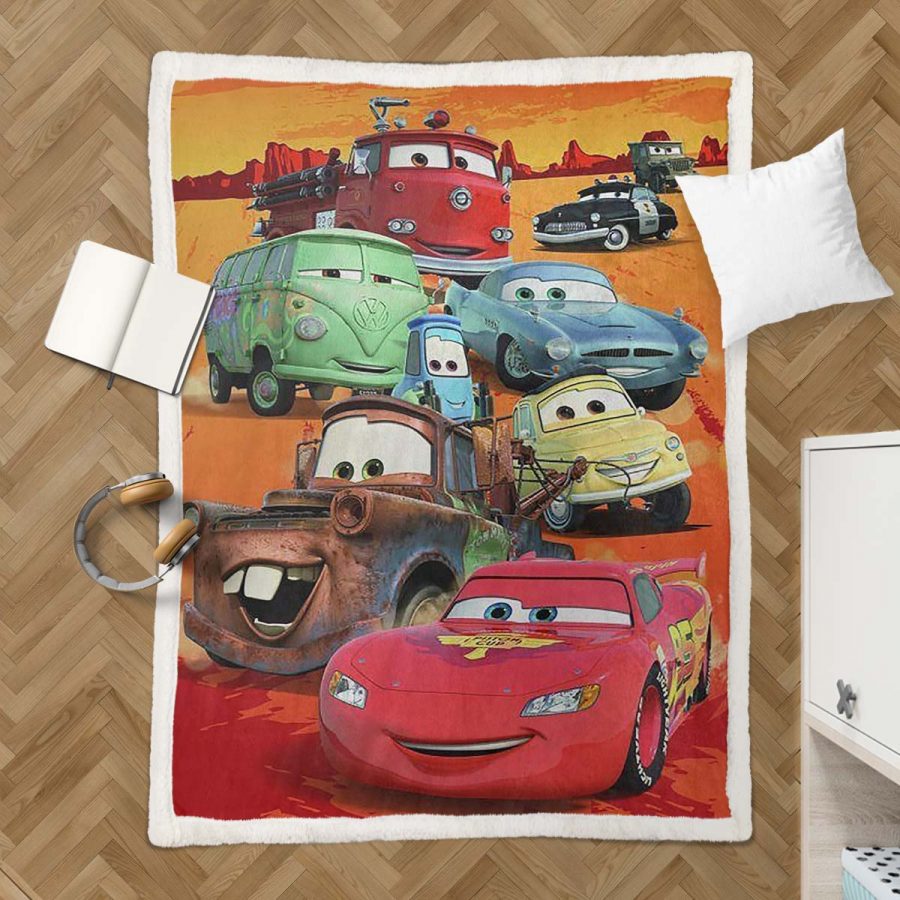 Cars 95 Lightning McQueen und Freunde 03 Decke - Fleecedecke – Bild 3