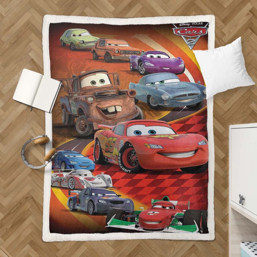 Cars 95 Lightning McQueen und Freunde 04 Decke - Fleecedecke – Bild 3