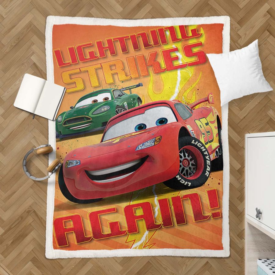 Cars 95 Lightning McQueen und Freunde 09 Decke - Fleecedecke – Bild 3